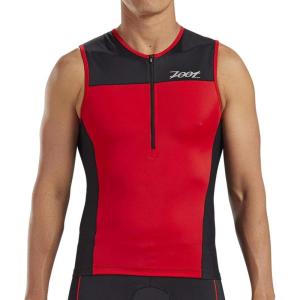 imageZoot Mens Core Tri Tank Performance Triathlon Race Tank Top UPF 50 Fabric Rear Pockets Mesh Panels ampamp Cam Lock ZipperCardinal