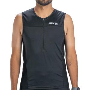 imageZoot Mens Core Tri Tank Performance Triathlon Race Tank Top UPF 50 Fabric Rear Pockets Mesh Panels ampamp Cam Lock ZipperJet Black