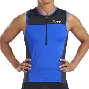 imageZoot Mens Core Tri Tank Performance Triathlon Race Tank Top UPF 50 Fabric Rear Pockets Mesh Panels ampamp Cam Lock ZipperRoyal Blue