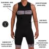 imageZoot Mens Core Tri Tank Racesuit Sleeveless Triathlon Suit Swim Bike Run Chamois Pad Pockets UPF 50 Quick Dry FabricGraphite