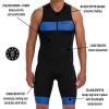 imageZoot Mens Core Tri Tank Racesuit Sleeveless Triathlon Suit Swim Bike Run Chamois Pad Pockets UPF 50 Quick Dry FabricRoyal Blue