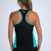 imageZoot Womens Core Tri Racerback Tank Performance Triathlon Race Tank Top UPF 50 Fabric Rear Pockets Builtin Bra SupportAqua Blue