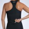 imageZoot Womens Core Tri Racerback Tank Performance Triathlon Race Tank Top UPF 50 Fabric Rear Pockets Builtin Bra SupportJet Black