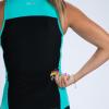 imageZoot Womens Core Tri Tank Performance Triathlon Race Tank Top UPF 50 Fabric Rear Pockets Mesh Panels ampamp Cam Lock ZipperAqua Blue