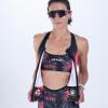 imageZoot Womens LTD Tri SLVS Fz Racesuit Sleeveless Cycle Race Swim Bike Run Tri Suit Padded Chamois Pockets UPF 50 FabricTropical Magic