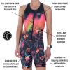 imageZoot Womens LTD Tri SLVS Fz Racesuit Sleeveless Cycle Race Swim Bike Run Tri Suit Padded Chamois Pockets UPF 50 FabricTropical Magic