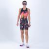 imageZoot Womens LTD Tri SLVS Fz Racesuit Sleeveless Cycle Race Swim Bike Run Tri Suit Padded Chamois Pockets UPF 50 FabricTropical Magic