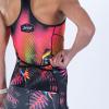 imageZoot Womens LTD Tri SLVS Fz Racesuit Sleeveless Cycle Race Swim Bike Run Tri Suit Padded Chamois Pockets UPF 50 FabricTropical Magic