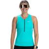 imageZoot Womens Core Tri Tank Performance Triathlon Race Tank Top UPF 50 Fabric Rear Pockets Mesh Panels ampamp Cam Lock ZipperAqua Blue