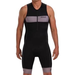 imageZoot Mens Core Tri Tank Racesuit Sleeveless Triathlon Suit Swim Bike Run Chamois Pad Pockets UPF 50 Quick Dry FabricGraphite