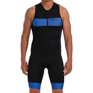 imageZoot Mens Core Tri Tank Racesuit Sleeveless Triathlon Suit Swim Bike Run Chamois Pad Pockets UPF 50 Quick Dry FabricRoyal Blue