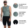 imageZoot Mens Core Sleeveless Tri Aero Slvs FZ Racesuit QuickDry Sleeveless Triathlon Suit with Chamois ampamp Race StorageArmy Green