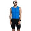 imageZoot Mens Core Sleeveless Tri Aero Slvs FZ Racesuit QuickDry Sleeveless Triathlon Suit with Chamois ampamp Race StorageOcean Blue