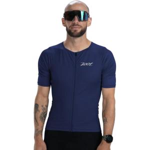 imageZoot Mens Core Tri Aero Jersey Lightweight MoistureWicking Triathlon Full Zip Top with Storage ampamp UPF 50 ProtectionNavy