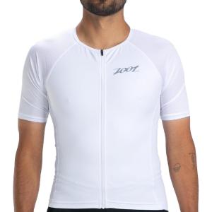 imageZoot Mens Core Tri Aero Jersey Lightweight MoistureWicking Triathlon Full Zip Top with Storage ampamp UPF 50 ProtectionWhite