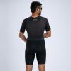 imageZoot Mens Core Tri Aero FZ Racesuit Short Sleeve MoistureWicking Triathlon Suit Plush Chamois ampamp Storage for Race DayJet Black