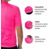 imageZoot Womens Core Cycling Jersey Breathable Short Sleeve Road Bike Jersey Moisture Wicking 3 Rear Pockets UPF 30 FabricBright Pink