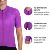 imageZoot Womens Core Cycling Jersey Breathable Short Sleeve Road Bike Jersey Moisture Wicking 3 Rear Pockets UPF 30 FabricDeep Purple