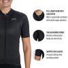 imageZoot Womens Core Cycling Jersey Breathable Short Sleeve Road Bike Jersey Moisture Wicking 3 Rear Pockets UPF 30 FabricJet Black