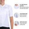 imageZoot Womens Core Cycling Jersey Breathable Short Sleeve Road Bike Jersey Moisture Wicking 3 Rear Pockets UPF 30 FabricWhite