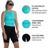 imageZoot Womens Core Sleeveless Tri Aero Slvs FZ Racesuit QuickDry Sleeveless Triathlon Suit with Chamois ampamp Race StorageAqua Blue