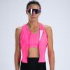 imageZoot Womens Core Sleeveless Tri Aero Slvs FZ Racesuit QuickDry Sleeveless Triathlon Suit with Chamois ampamp Race StorageBright Pink
