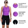 imageZoot Womens Core Sleeveless Tri Aero Slvs FZ Racesuit QuickDry Sleeveless Triathlon Suit with Chamois ampamp Race StorageDeep Purple