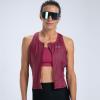 imageZoot Womens Core Sleeveless Tri Aero Slvs FZ Racesuit QuickDry Sleeveless Triathlon Suit with Chamois ampamp Race StoragePlum