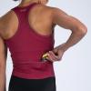 imageZoot Womens Core Sleeveless Tri Aero Slvs FZ Racesuit QuickDry Sleeveless Triathlon Suit with Chamois ampamp Race StoragePlum