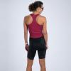 imageZoot Womens Core Sleeveless Tri Aero Slvs FZ Racesuit QuickDry Sleeveless Triathlon Suit with Chamois ampamp Race StoragePlum