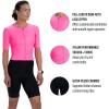 imageZoot Womens Core Tri Aero FZ Racesuit Short Sleeve MoistureWicking Triathlon Suit Plush Chamois ampamp Race Day StorageBright Pink