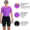 imageZoot Womens Core Tri Aero FZ Racesuit Short Sleeve MoistureWicking Triathlon Suit Plush Chamois ampamp Race Day StorageDeep Purple
