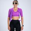 imageZoot Womens Core Tri Aero FZ Racesuit Short Sleeve MoistureWicking Triathlon Suit Plush Chamois ampamp Race Day StorageDeep Purple
