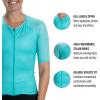 imageZoot Womens Core Tri Aero Jersey Lightweight MoistureWicking Triathlon Full Zip Top with Secure Storage ampamp UPF 50Aqua Blue