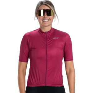 imageZoot Womens Core Cycling Jersey Breathable Short Sleeve Road Bike Jersey Moisture Wicking 3 Rear Pockets UPF 30 FabricPlum