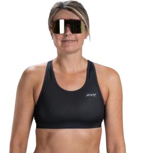 imageZoot Womens Core Tri Bra Racerback HighPerformance Triathlon Sports Bra for Swim Bike Run ampamp UPF 50 ProtectionJet Black