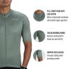 imageZoot Mens Core Cycling Jersey Breathable Short Sleeve Road Bike Tri Jersey Moisture Wicking 3 Rear Pockets UPF 30 FabricArmy Green