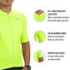 imageZoot Mens Core Cycling Jersey Breathable Short Sleeve Road Bike Tri Jersey Moisture Wicking 3 Rear Pockets UPF 30 FabricHyper Yellow