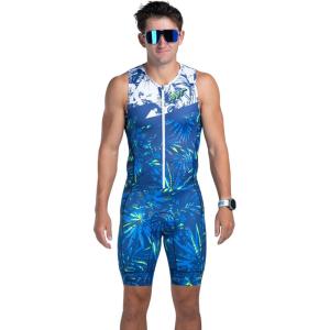 image:imageZoot Mens LTD Tri SLVS Fz Racesuit Sleeveless Cycle Race Swim Bike Run Triathlon Suit Padded Chamois Pockets UPF 50Island Original