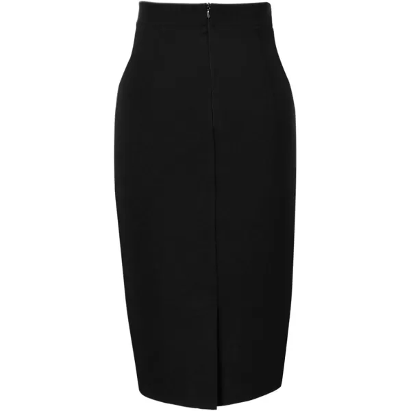 VFSHOW Womens Black Pleated Ruched Buttons High Waist Wear to Work Business Office Pencil Skirt 2668 BLK XLVFSHOW Womens Black Pleated Ruched Buttons High Waist Wear to Work Business Office Pencil Skirt 2668 BLK XL