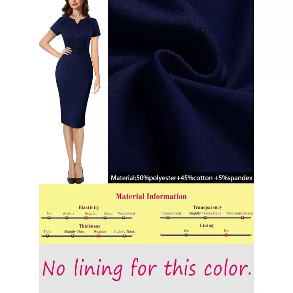 VFSHOW Womens Business Pleated Notch V Neck Buttons Fitted Work Office Dress Elegant Belted Church Slim Bodycon Pencil Sheath DressVFSHOW Womens Business Pleated Notch V Neck Buttons Fitted Work Office Dress Elegant Belted Church Slim Bodycon Pencil Sheath Dress