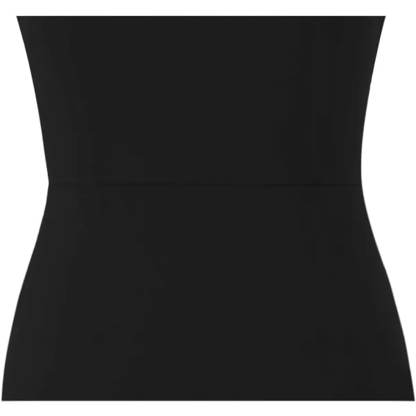 VFSHOW Womens Elegant Vintage Cocktail Party Mermaid Bodycon Midi MidCalf DressBlack Short Sleeve