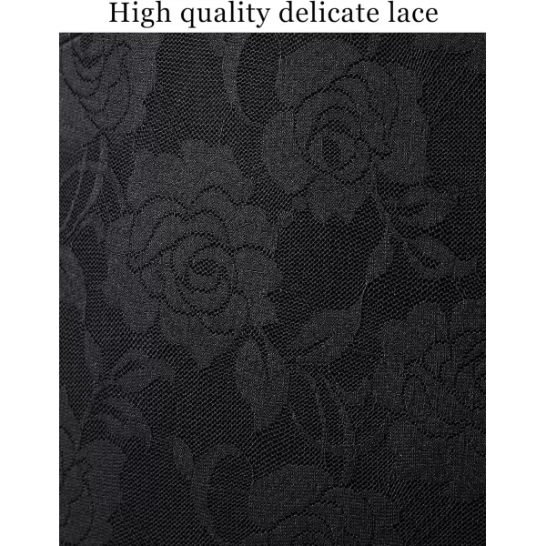 VFSHOW Womens Front Zipper Lace Cocktail Patchwork Work Business Party Pencil DressBlack Lace6