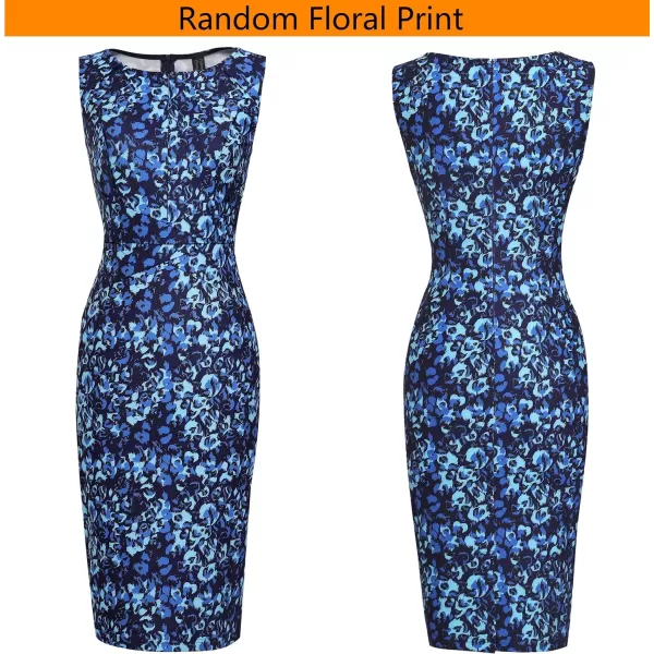 VFSHOW Womens Front Zipper Lace Cocktail Patchwork Work Business Party Pencil DressBlue Leopard Print