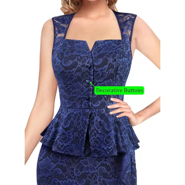 VFSHOWnbspWomensnbspSquarenbspNecknbspPeplumnbspRufflenbspButtonnbspCocktailnbspPartynbspBodyconnbspMidinbspMermaidnbspDressBlue Floral Lace