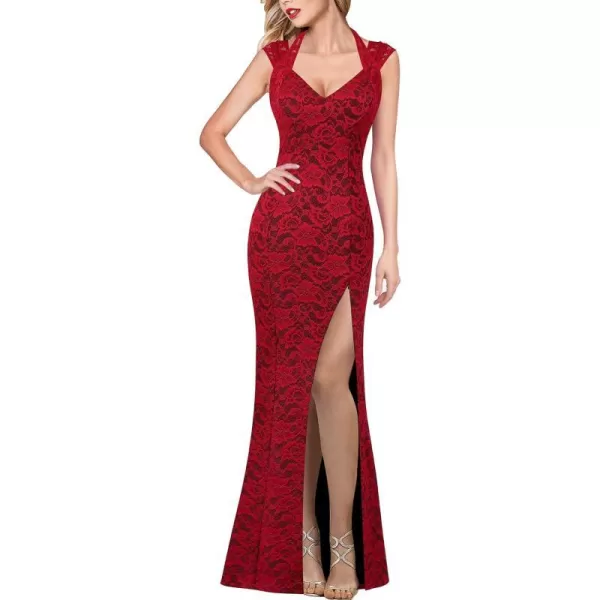 Red Floral Lace-9767