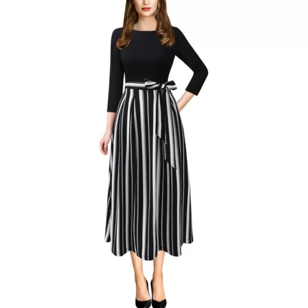 Black and White Striped Print-5