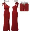 imageVFSHOW Womens 3D Flower One Shoulder Ruched Prom Formal Wedding Guest Maxi Dress 2023 Sexy Cocktail Split Cutout Evening GownSparkly Reda