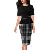 Black and Houndstooth Print