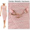 imageVFSHOW Womens Elegant Ruched Work Business Office Cocktail Party Sheath DressPink Tweed